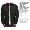 Men Stand Collar Puffer Jacket Thickened Down Jacket Lightweight Leisure Warm Winter Coat