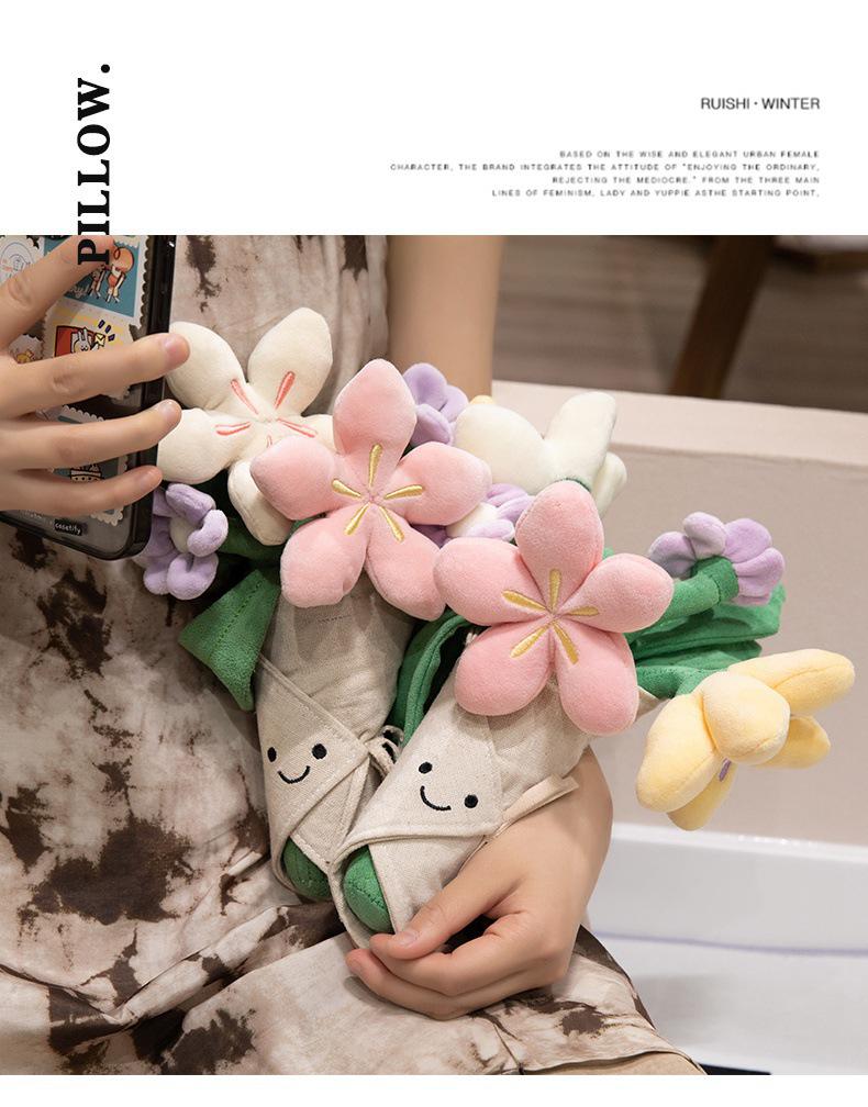 JC Handheld Plush Flower Doll Bouquet for Proposals, Confessions, Weddings, and Parties