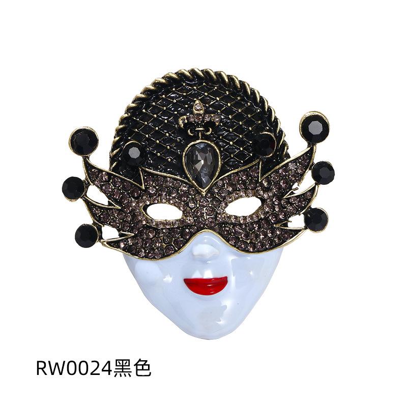Ретро Королева Маска Женская Высококачественная Мода Преувеличенные Тяжелая Промышленность Аксессуары Брошь 3*6CM