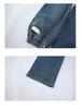 2025 Girls' Embroidered Wide-Leg Jeans: Spring/Fall Casual Straight-Leg Pants for Medium & Big Kids