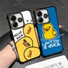 Funny Cute Cartoon Duck Plating Phone Case For Xiaomi Redmi Note 14 15 Pro Plus 13 12 11 11S 11T 10 9S 9 5G Anti-Fall Airabag Co