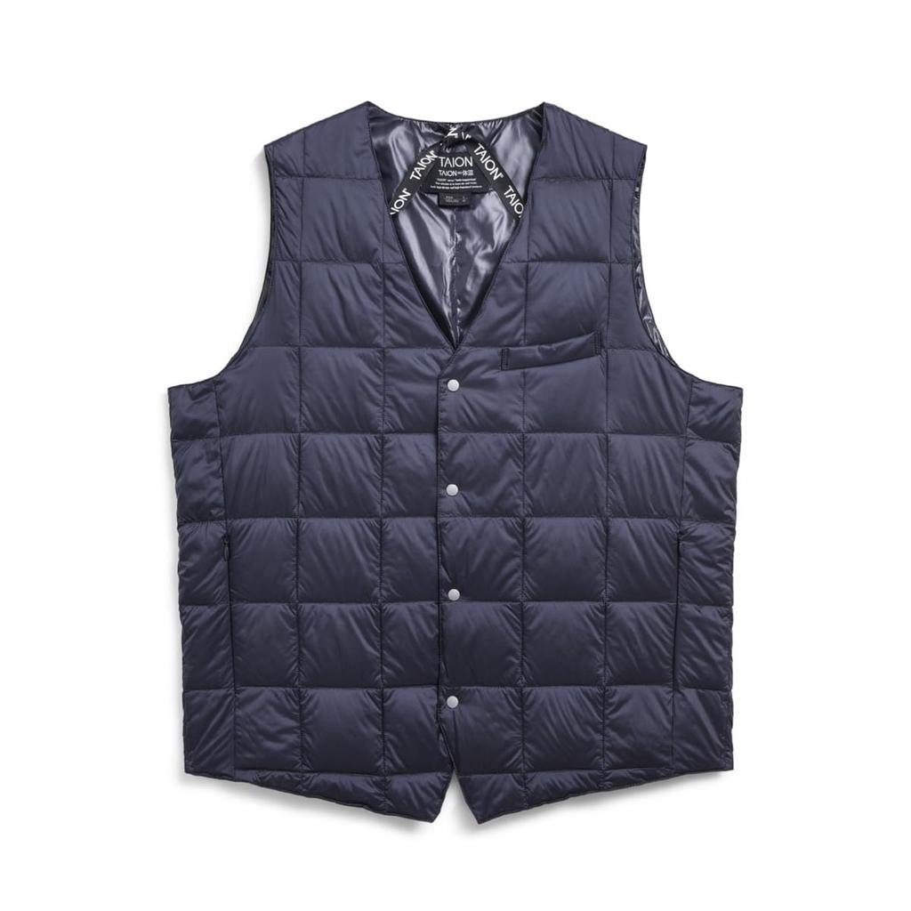 Taion Gilet 003A Men's V-Neck Button-Down