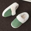New thick striped cotton slippers home winter fluffy slippers women's winter thickened plush cotton mop