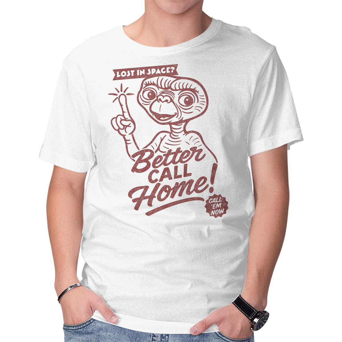 Unisex Crew Neck T-Shirt Better Call Home Graphic Short Sleeve Casual Tee XS