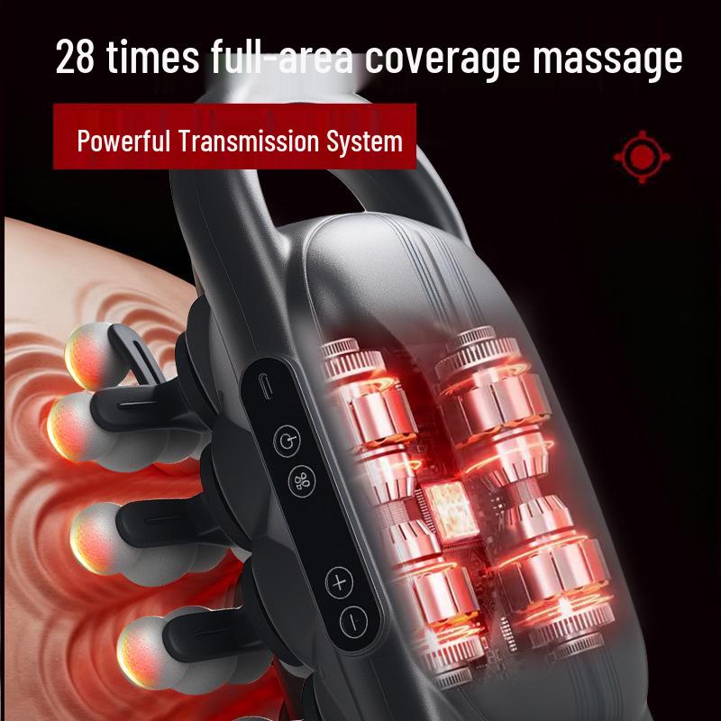 Professional 16-Head Fascia Gun Muscle Massager for Home Use - Deep Relaxation for Waist, Back, and Legs