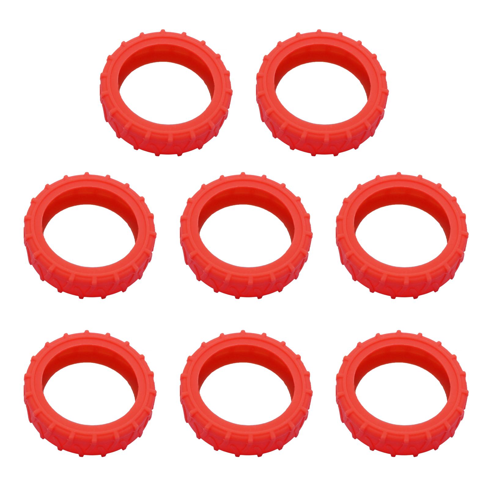 

8 шт. чехлов на колеса для багажа, чехлы на колеса для чемодана, силиконовые, снижают шум, защитные чехлы для колес багажа для чемоданов красный