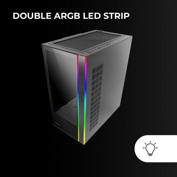 Boitier pc - marsgaming - mc-ultra - e-atx xxl - refroidissement liquide - argb