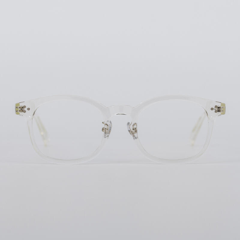 SBKA Solar-C02 Clear Horn-Rimmed Glasses (Blue Light Blocking)