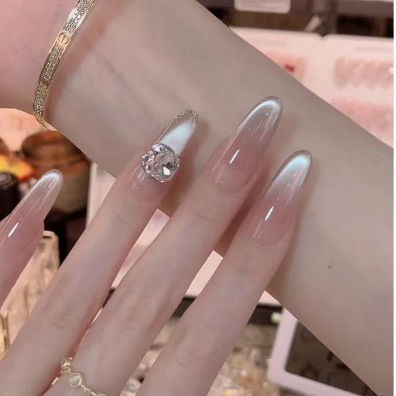 Pink Heart Bow French Cat Nails: Cute, Skin-Brightening Press-Ons for Students