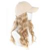 All-in-One Design Long Wavy Curly Hair Adjustable Baseball Cap Hair Extension  Daily Use