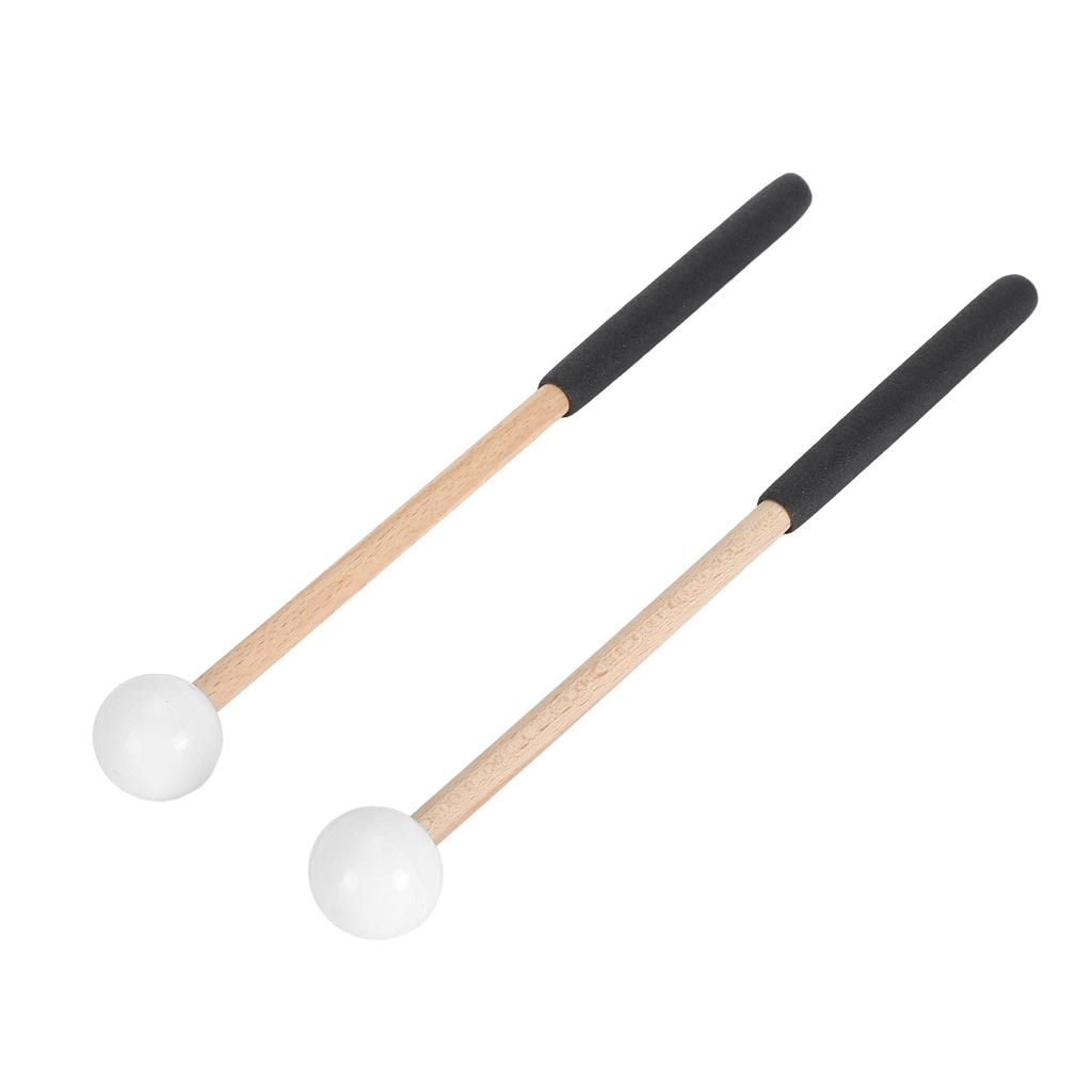 1 Pair Percussion Mallet Rubber and Maple Multifunctional Tongue Drum Mallet for Concert