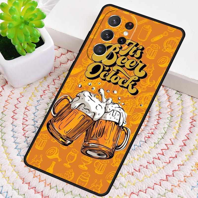 Beer Alcohol print Phone Case for Samsung Galaxy note 10 pro S26 Ultra S23 S24 FE S25 S21 S22 PLUS shockproof Cove