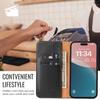 FIERRE SHANN Für iPhone 16 Pro Max Hülle PU Leder Klappständer Brieftasche Handyhülle