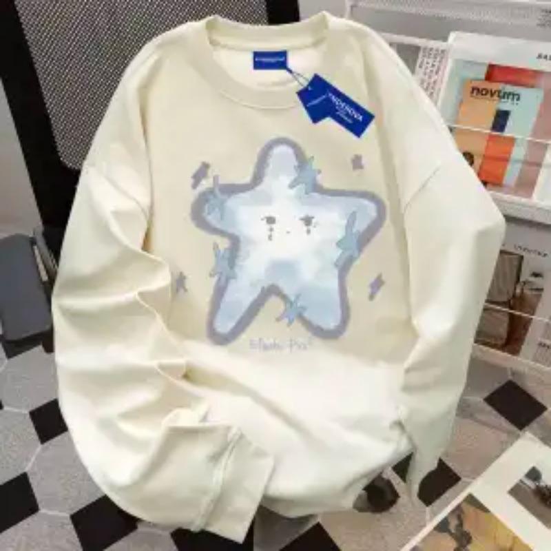 American Street Long-sleeved T-shirt for Women Spring Autumn Commuting Trendy Design Tops for Couples Ins