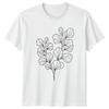 Abstract Botanical Leaf Design T-Shirt Botanical Art Plant Lover Birthday Gift