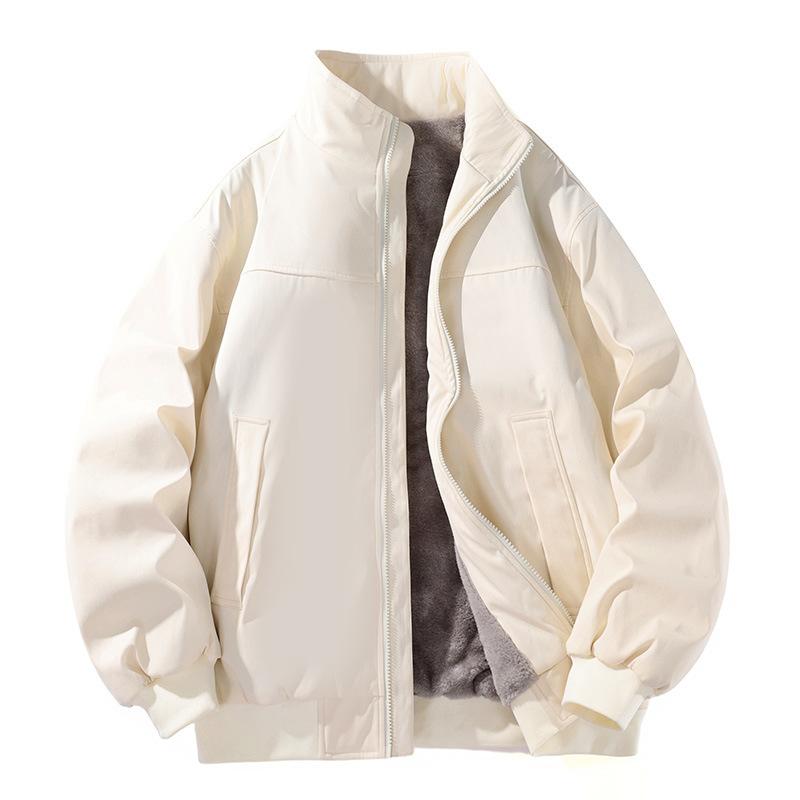 

Новая флисовая куртка большого размера, мужская хлопковая одежда, мужская хлопковая одежда, мужская теплая, простая и универсальная одежда для папы M хаки