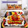 Set Biancheria da Letto Stampata Calcio Belgio 3 Pezzi Copriletto Traspirante Accogliente come Regalo per Inaugurazione Casa o Festa