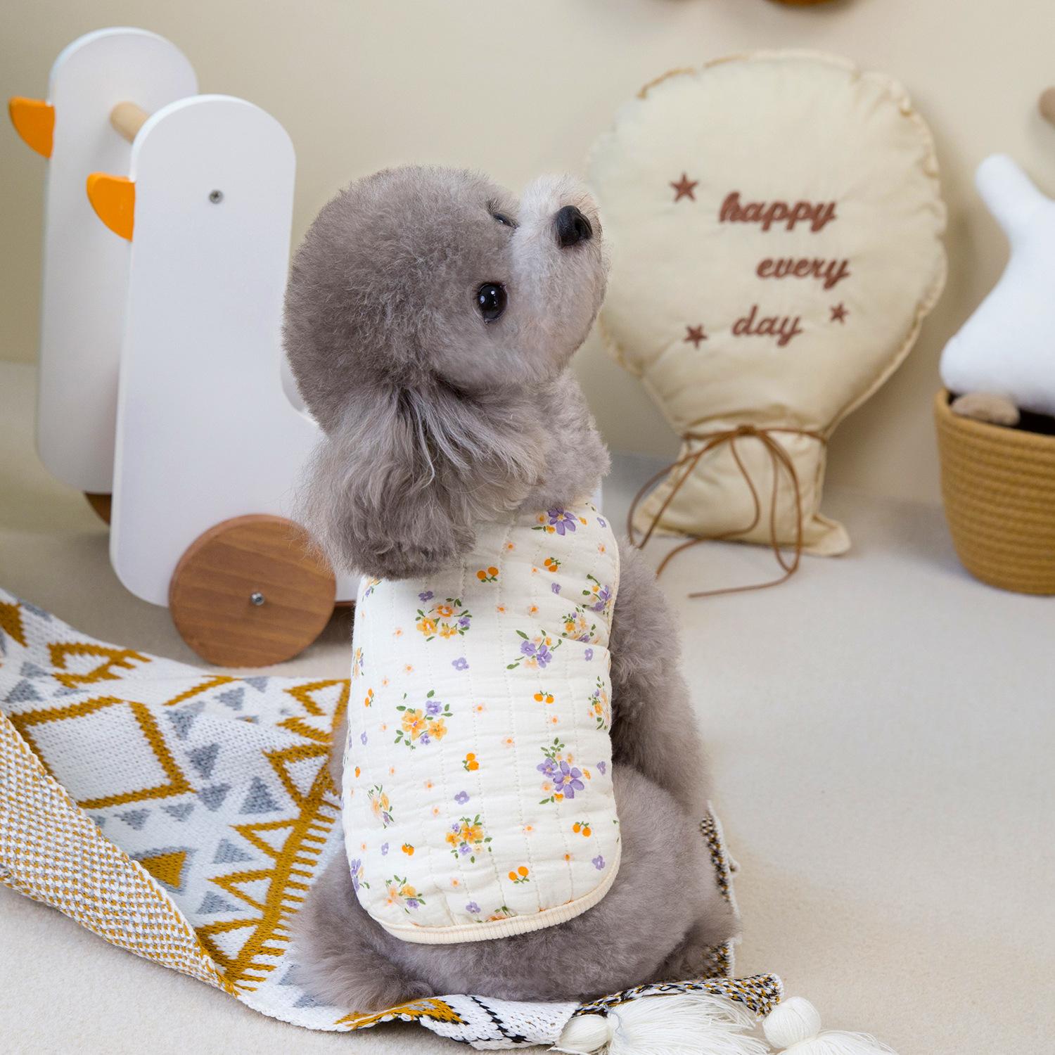 

Мягкая хлопковая одежда для собак, теплый жилет для собак, милый принт, пальто для собак маленьких и средних пород, костюм для чихуахуа и йорка, товары для животных XXL