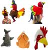 2026 Thanksgiving Christmas Plush Turkey Hat, Roast Turkey Novelty Hat, Party Costume Accessory for Stage Performance