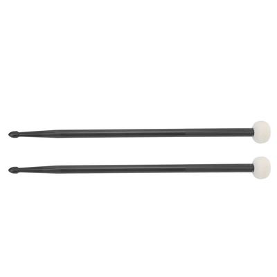 2 Stück Trommelschlägel Filzkopf Nylongriff Doppelkopf Instrument Zubehör Set Kit zum Spielen