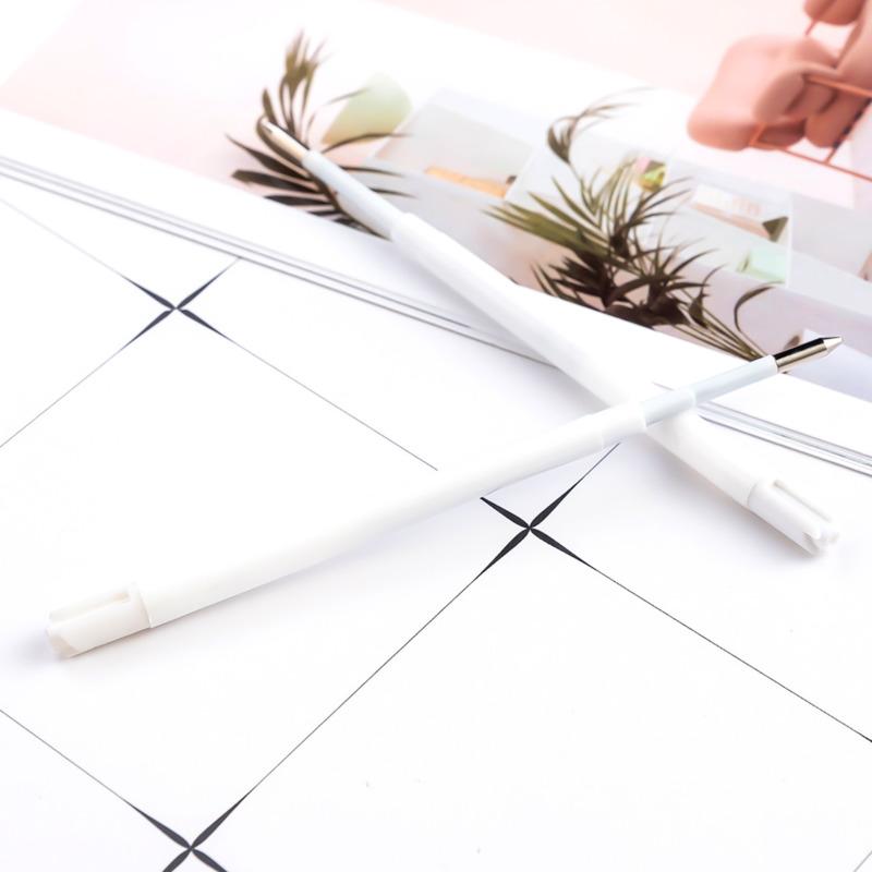 1.0mm 10 Stück/Set Druck Metall Gelstift Kugelmine Büro Unterschrift Stifte Blau Schwarze Tinte Büro Schule Schreibwaren Schreibbedarf