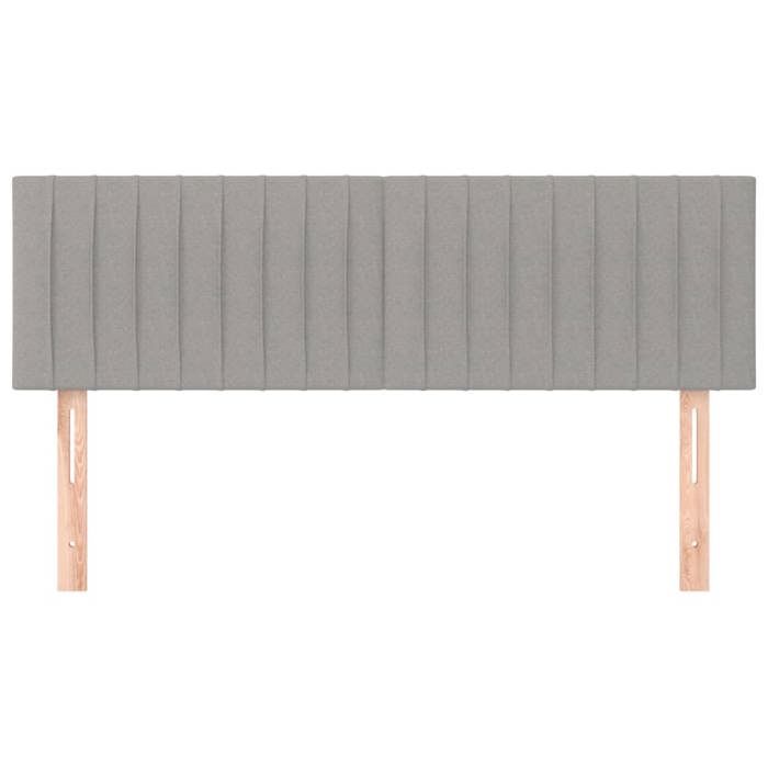 VidaXL 2x Headboards Bedroom Furniture Bed Accessories Single Bed Headboards Interior Bed Frame Heads Light Grey 346242