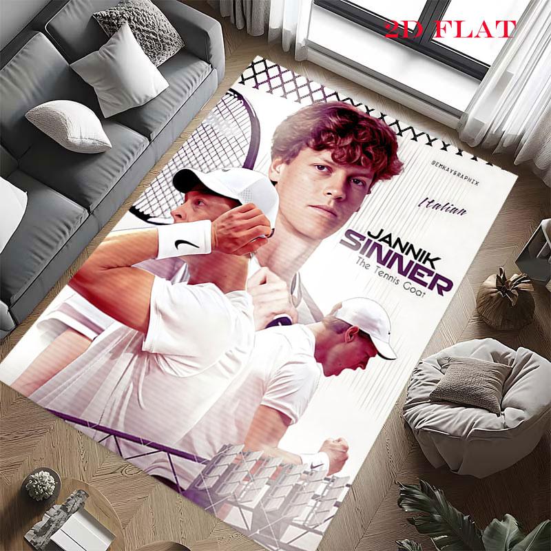 Jannik Sinner Rush Carpet Rug for Living Room Bedroom Home Sofa Decoration,Kids play Nonslip Floor Mat
