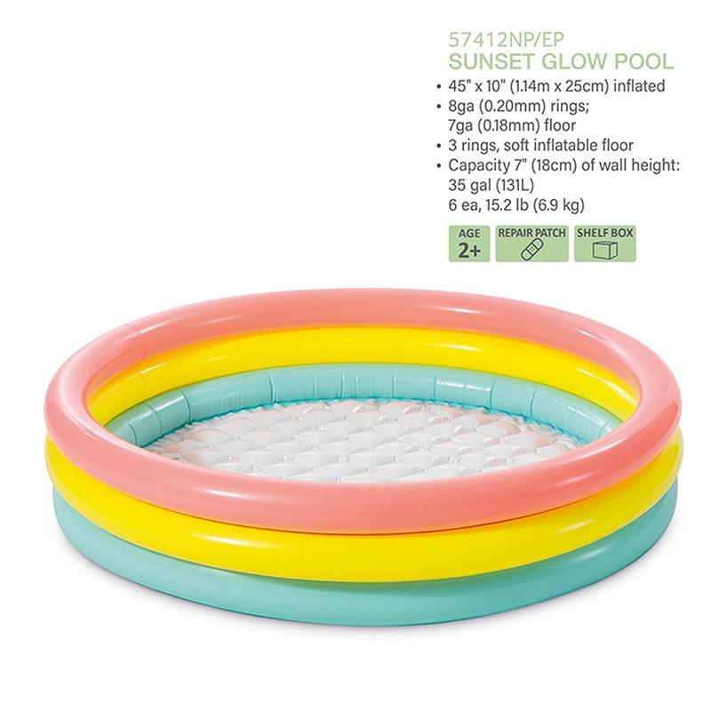 

1 шт. Большой детский надувной бассейн Радужный бассейн Игрушка Летняя Писина Вода Детский Открытый Игровой Бассейн Для Детей Игрушки 114X25cm