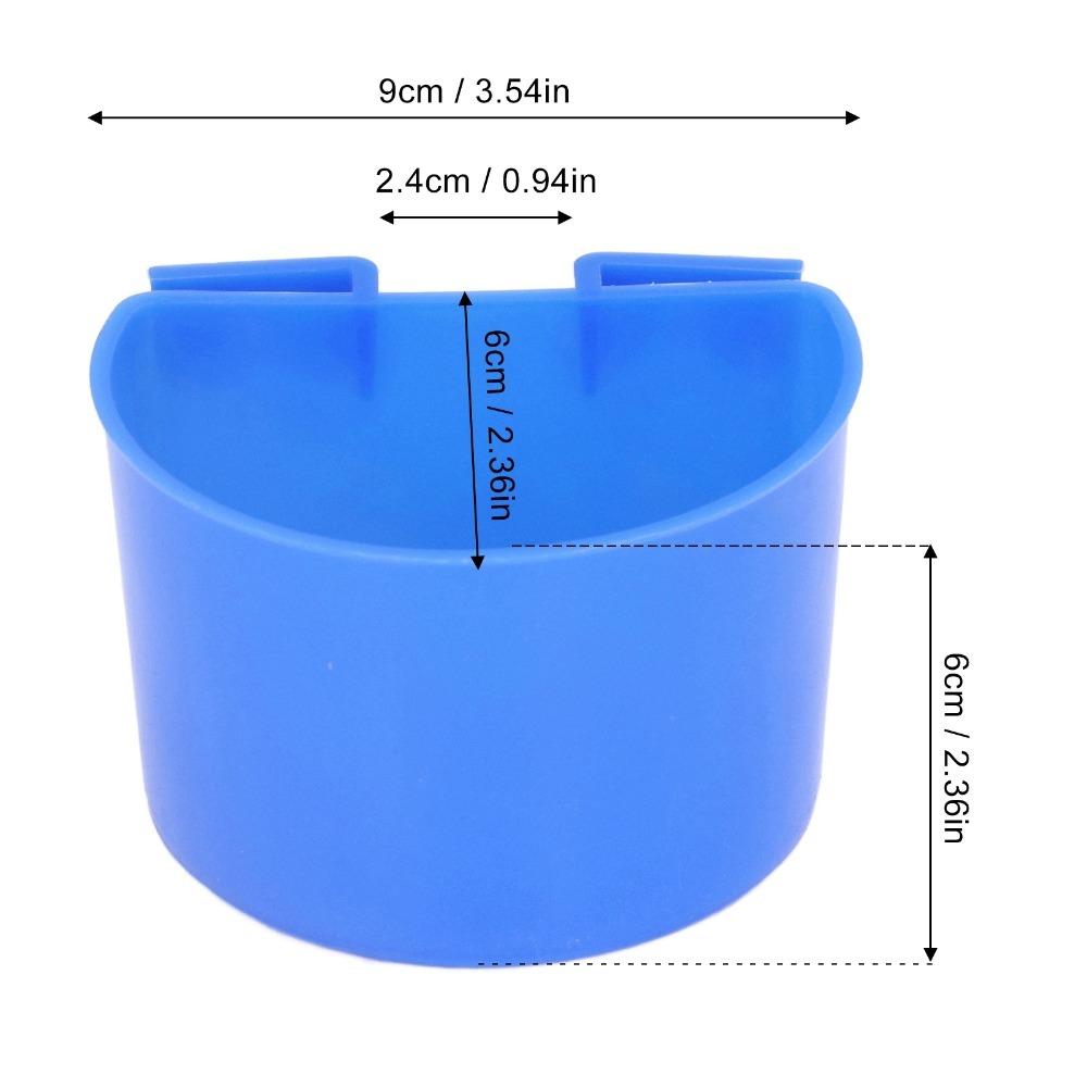20Pcs Blue Bird Food Bowl Plastic Parrot Water Bowl Easy to Clear Bird Trough Set  Parrots S