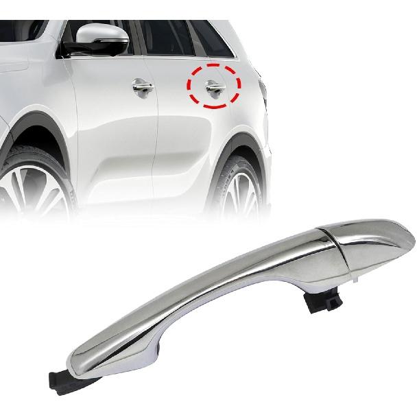 Priprilod Chrome Outside Door Handle Front Driver Side Compatible with Kia Sorento 2016-2020# 82651-C5010 82652-C5010