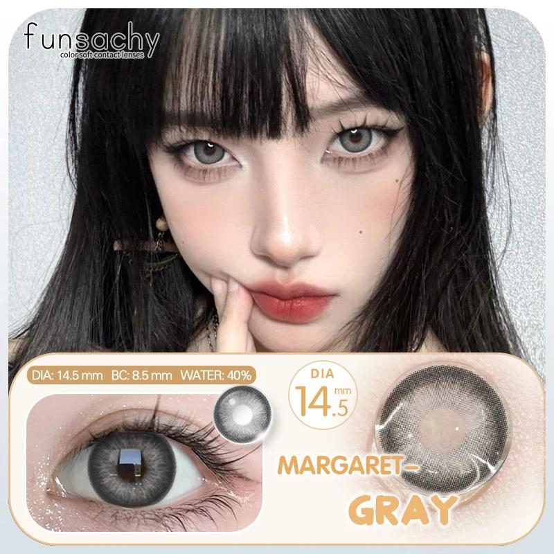 FUNSACHY 2pcs Colored Contact Lenses for Eyes Natural Look Brown Eye Lenses Eye Makeup Beauty Pupil Gray Eyes New Fashion Lens
