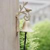 European Retro Bronze Cast Iron Doorbell with Bird Design