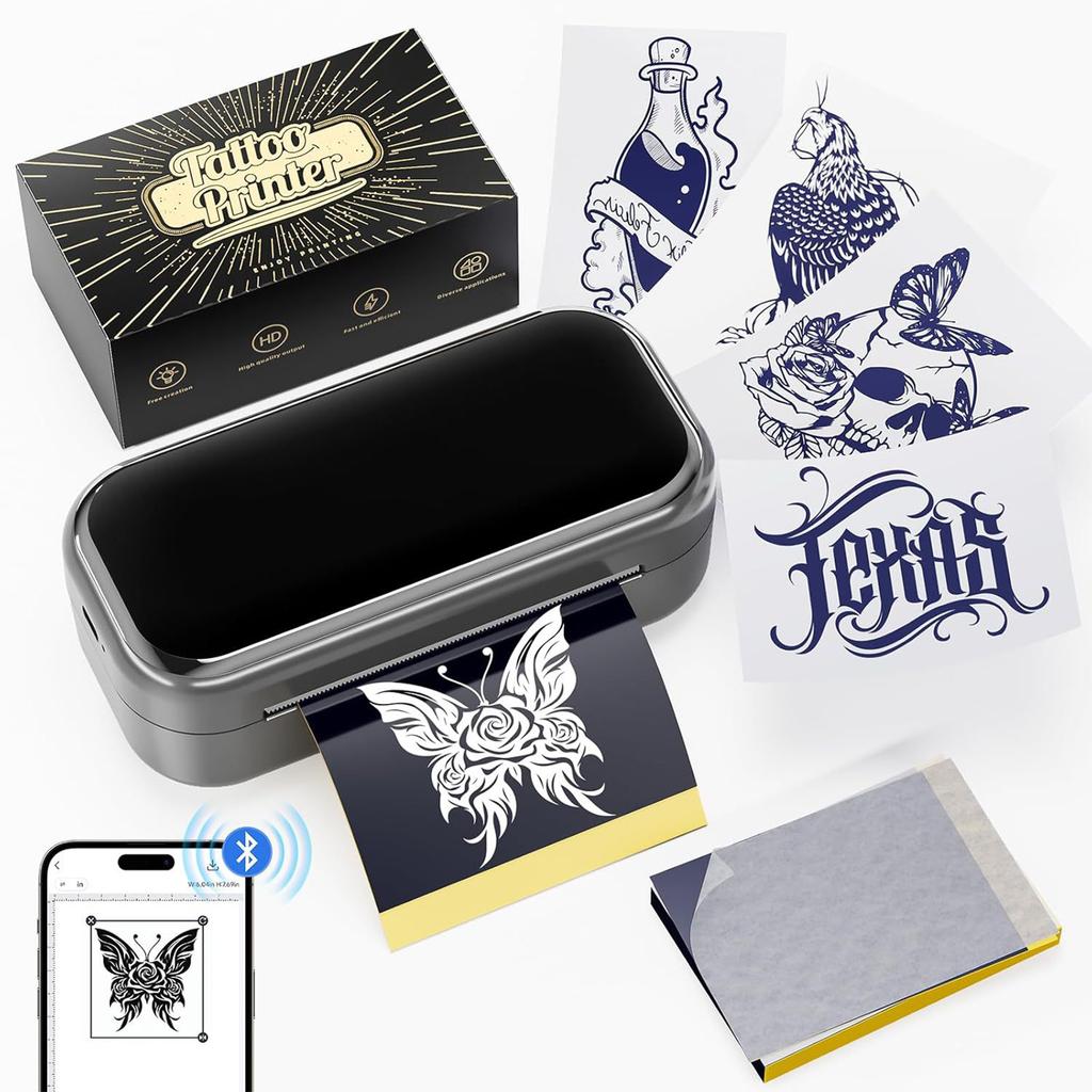 Tattoo Transfer Machine with Bluetooth for Thermal Printing on Cell Phones