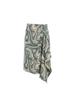 Kyo Swivel Slit Drape Skirt_Evergreen