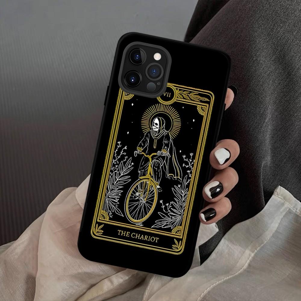 Death Tarot Phone Case For iPhone 15 14 11 12 13 Mini Pro XS Max Cover 6 7 8 Plus X XR SE 2020 Funda Shell