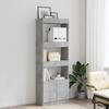 VidaXL Highboard 63x33x180 Cm Concrete Grey Engineered Wood, Bookcase, Modern Bookcase, Bookshelf 3309603