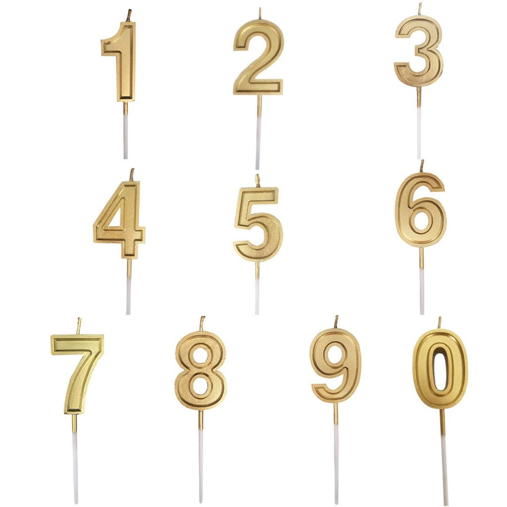 Number Birthday Candles Opera House Digital Happy Birthday Candle Cake Decoration Party Gold Silver Creative Candles
