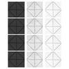 12Pieces Acoustics Foam Wall Tiles Soundproof Foam Panel Polyester Wall Panels for Quiet Study Spaces and Libraries