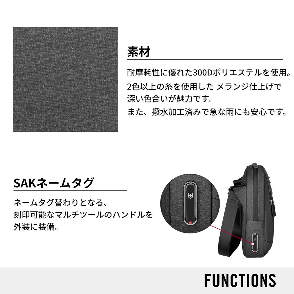 Architecture Urban2 Crossbody Body Bag with Pocket for 10 Inch Shoulder Shoulder Antibacterial Multitool Gray 612668 [Victorinox] Bag, Tablet, Bag,