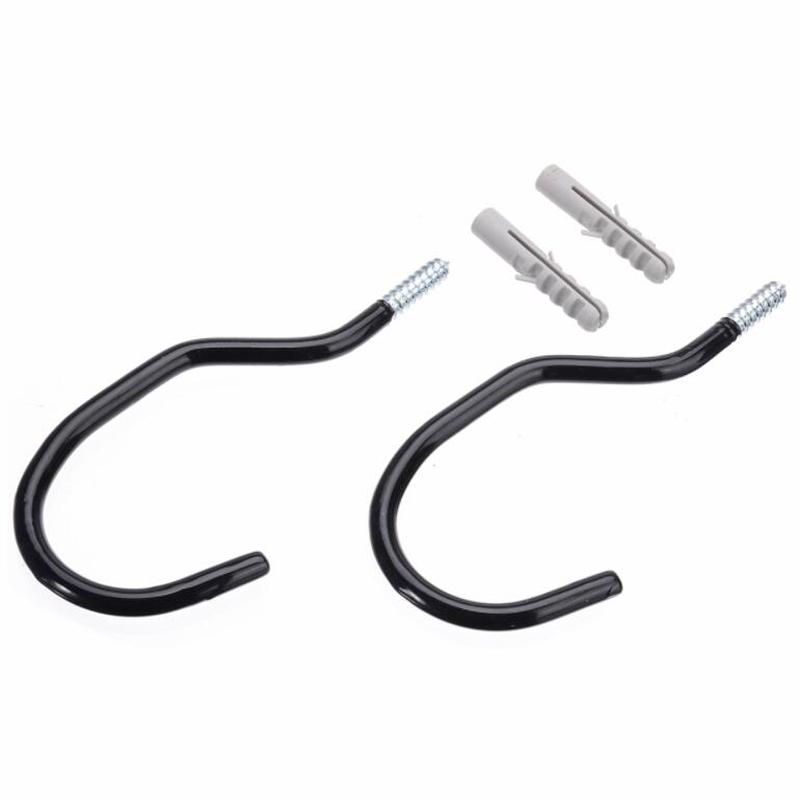 

2PCS Bicycle Wall Mount Large Road Storage Hooks Bracket Mountain Bike Accessories Tool One Size чорний