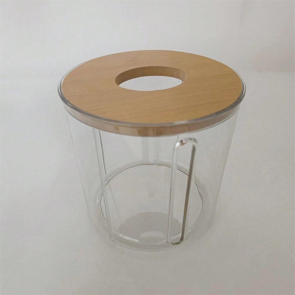 1PC Tissue Storage Box Roll Paper Dispenser Toilet Paper Holder Desktop Tissue Box Napkin Containers With Wood Cover for Bathroo