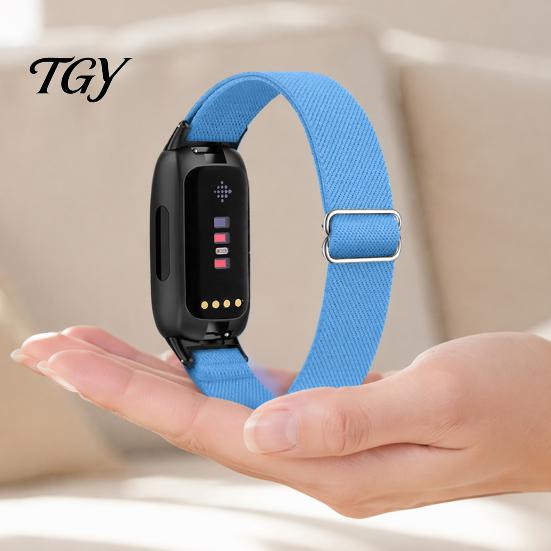 Lightweight Replacement Wrist Strap Elastic Nylon Watch Bands for Fitbit Inspire 3, Adjustable Quick Release Band Breathable Woven Sports Wristband