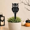 Halloween Gartenstecker 5 Stück Pflanzstecker, Acrylschild für Außenbereich Garten Rasen Hinterhof, Pflanzen Dekorationen Geisterhaus Schwarze Katze Silhouette Kunst Dekor