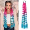 With Hair Tie Colored Hair Extensions 20" Ombre Crazy Hair Day Accessories