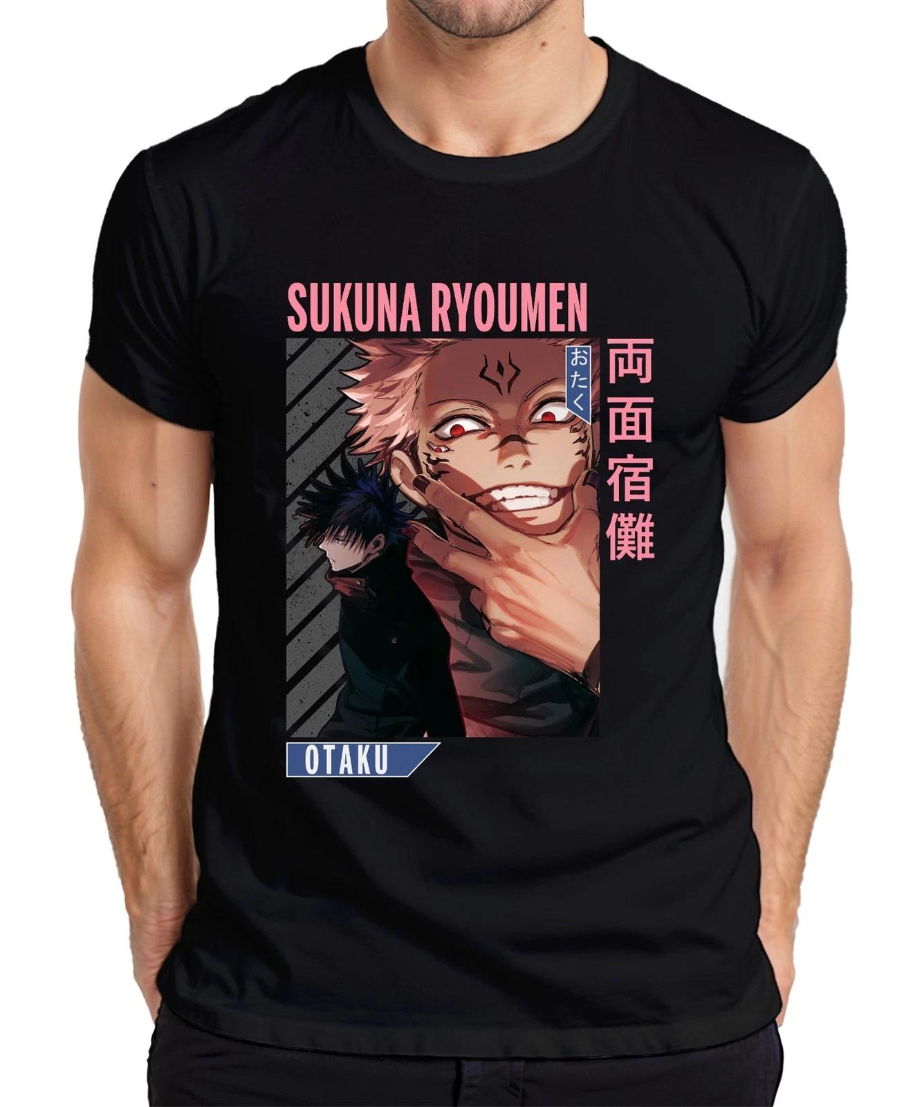 Sukuna Ryoumen Jujutsu Kaisen Dämon Rotaugen Otaku Anime Ästhetik Herren T-Shirt M