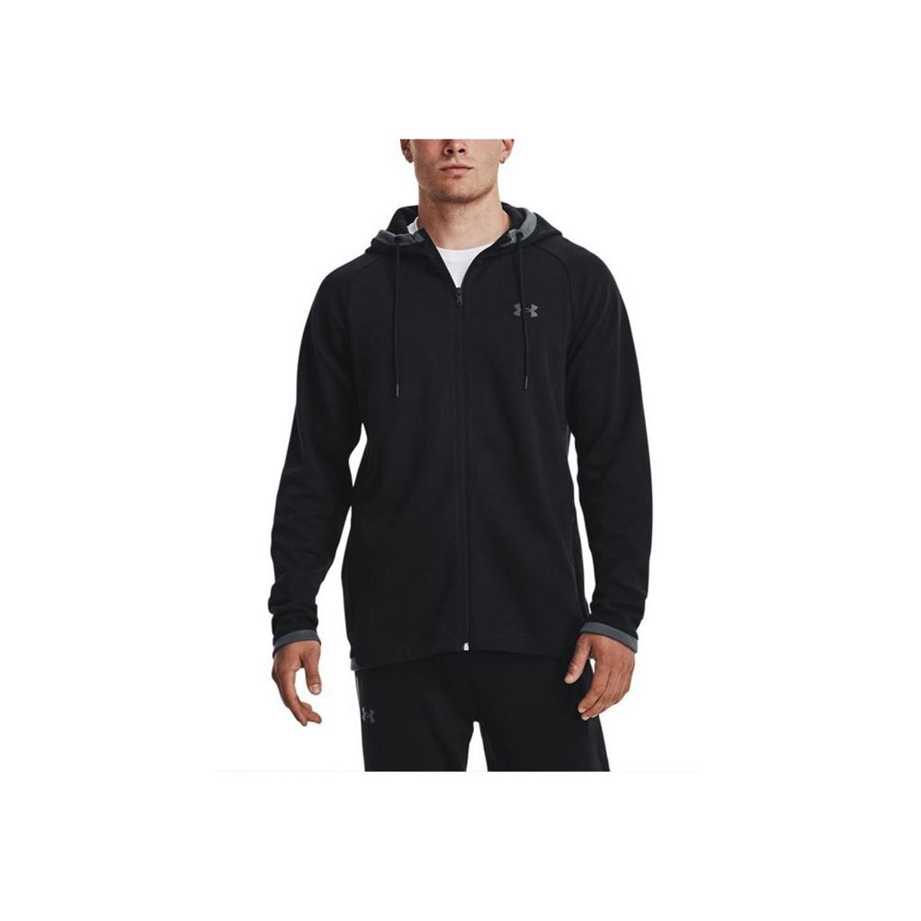 Under Armour Solid Color Reversible Full Zip Training Jacket Men Jacket Black 1379659-001