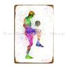 Man Soccer Football Player Metal Plaque Poster Pub Printing Wall Decor Designer Customize Tin Sign Poster