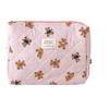 Pink Beige Bear Pattern Women Cosmetic Bag Cute Zipper Makeup Travel Organizer Female Handbag Toiletry Pouch for Girls