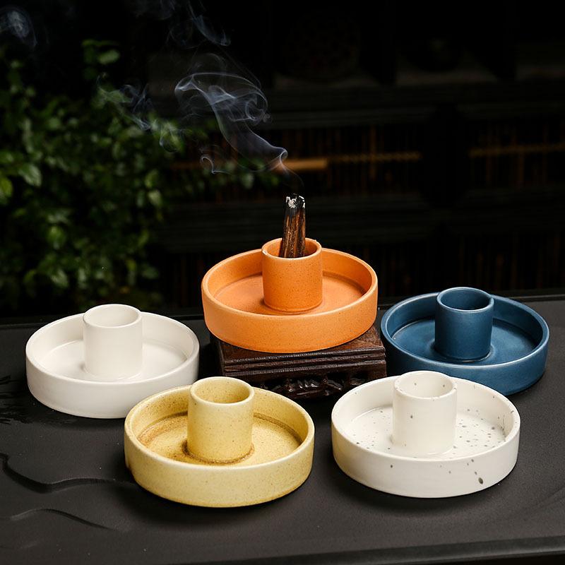 Keramický držák na Palo Santo, kadidelnice na tyčinky, držák na šalvěj, držák na kadidlo, podložka na popel pro meditační/jógovou místnost