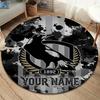 Collingwood Raven Crest Custom Name Round Area Rug Carpet Rug For Living Room Bedroom Sofa Playroom Decor Nonslip Floor Mat